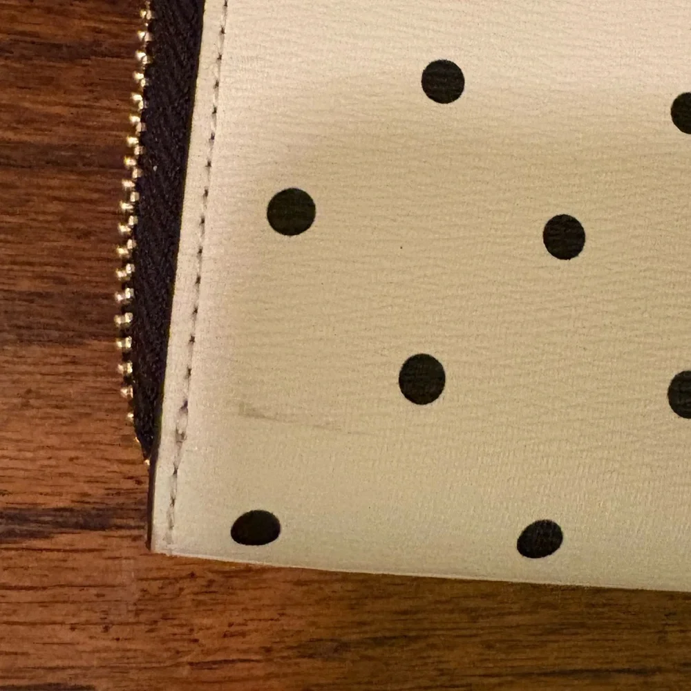 NWOT Kate Spade Disney X Minnie Mouse Continental Wallet‎ Polka Dot Black White